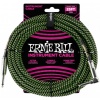 Cable Instrumento Verde/Negro 25ft ERNIE BALL  Modelo: ERNIE 6066  cod.0401135